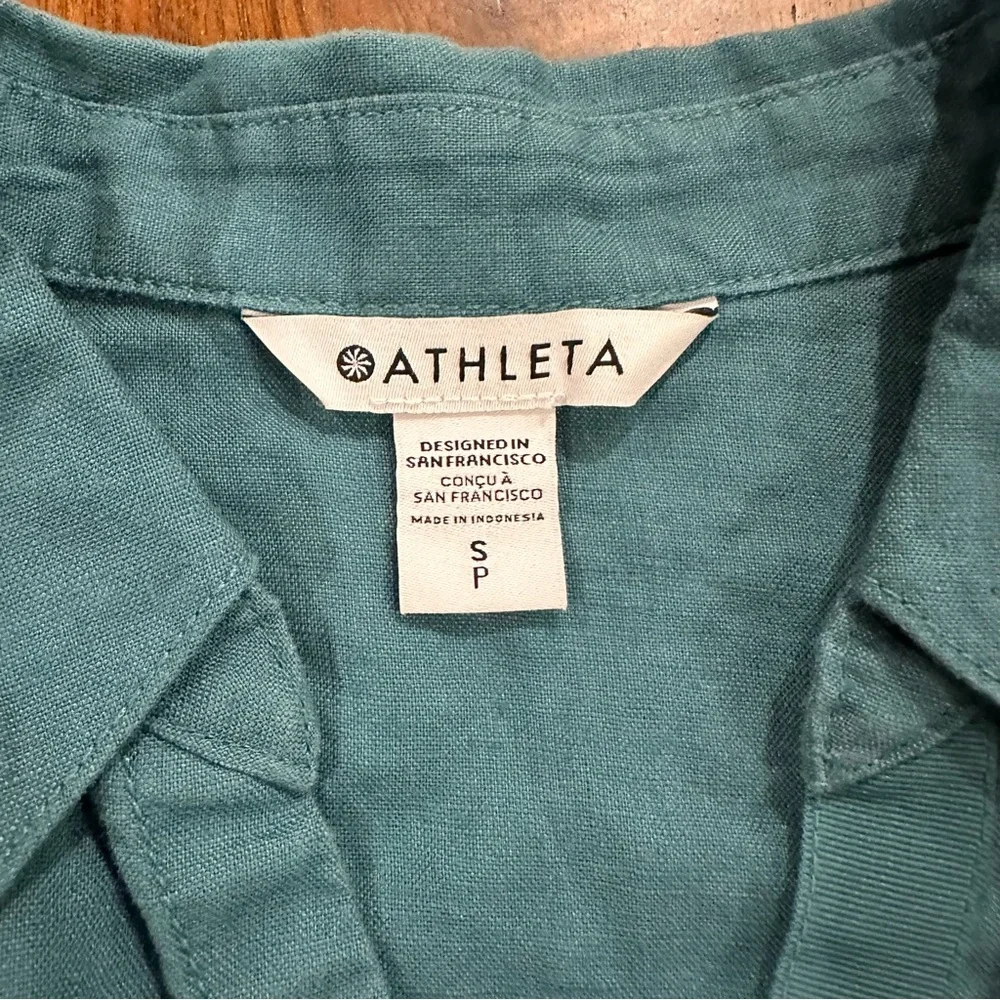 New! Athleta Playa 100% Linen Tie Top Size Small